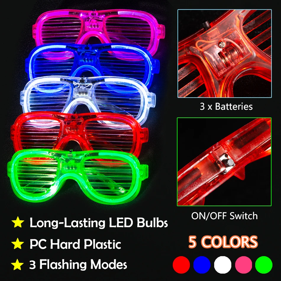 Party Supplies Glow in the Dark Led Glasses Party Supplies Wedding Birthday Halloween Decor