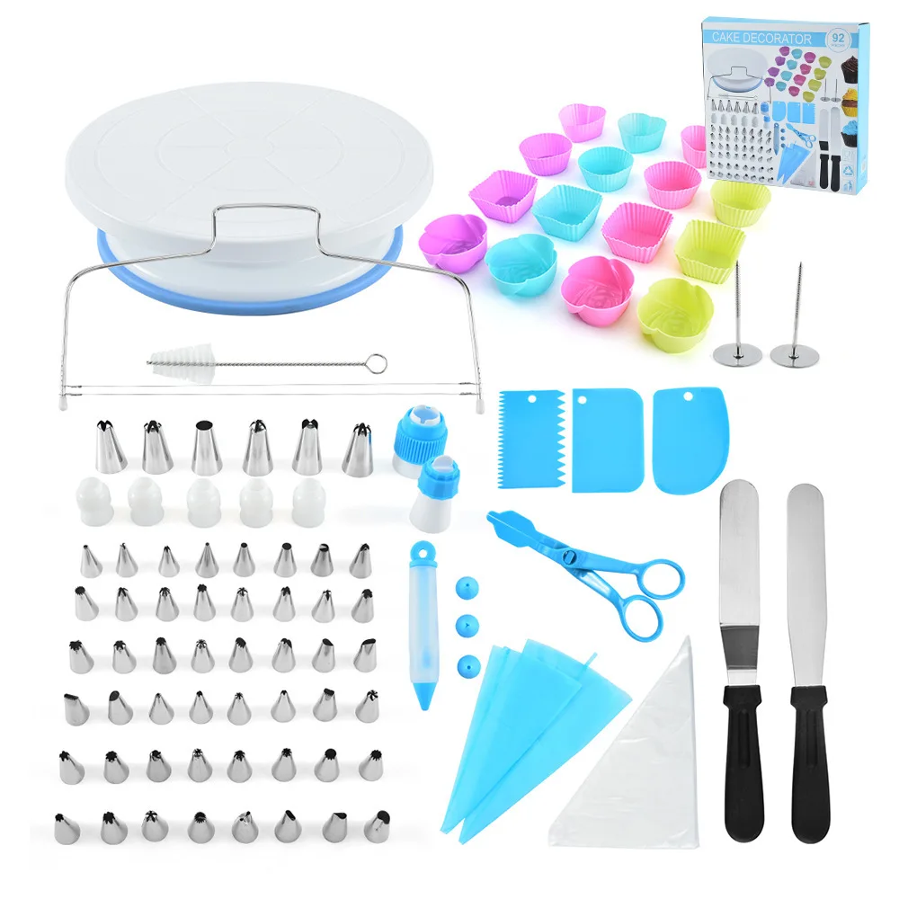Wholesale multifunctional kitchen baking set cake utensils 92 pcs of cake decorating tools set baking tools cake decorating supp