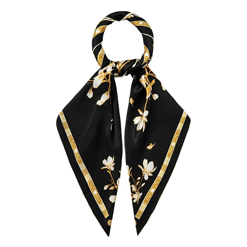 
Silk Scarf Luxury Design High Quality Silk Head Hair Hijab Scarf For Women 14MM 108*108CM Printed Square 100%Pure Silk Scarf 