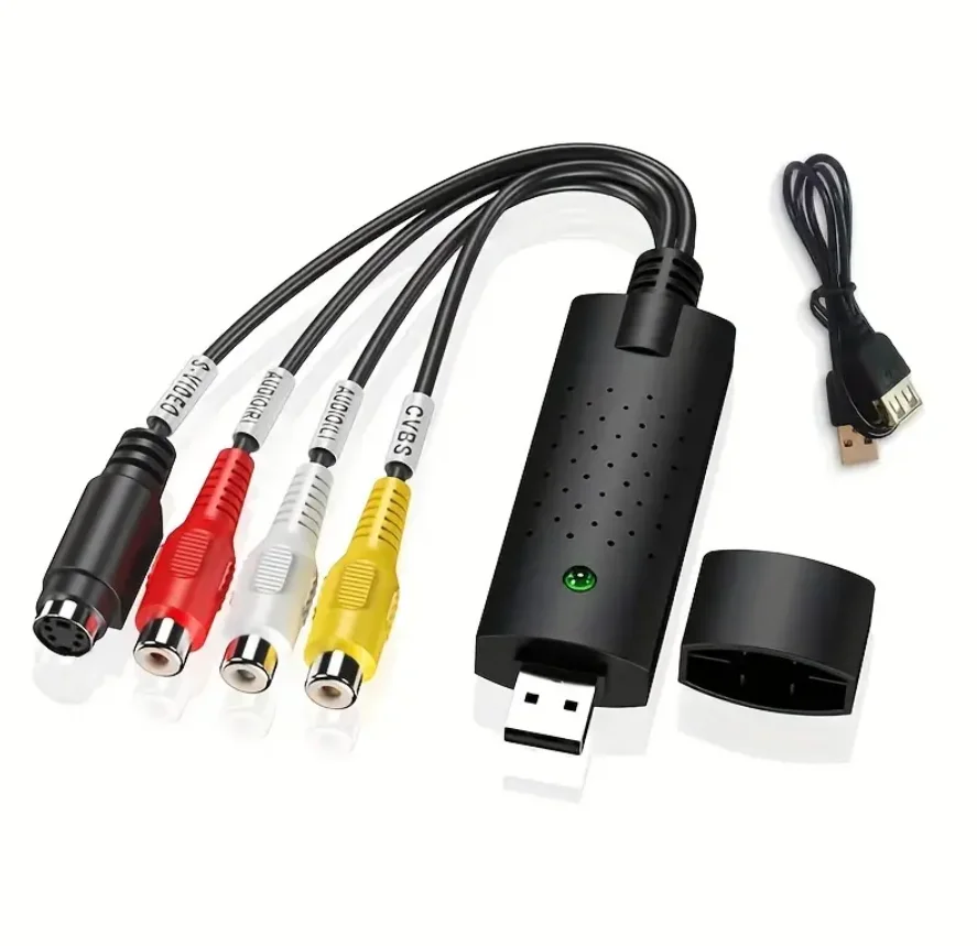 Convert VHS VCR Hi8 Mini DV to Digital/DVD VHS to Digital RCA to USB Converter Video Capture Card