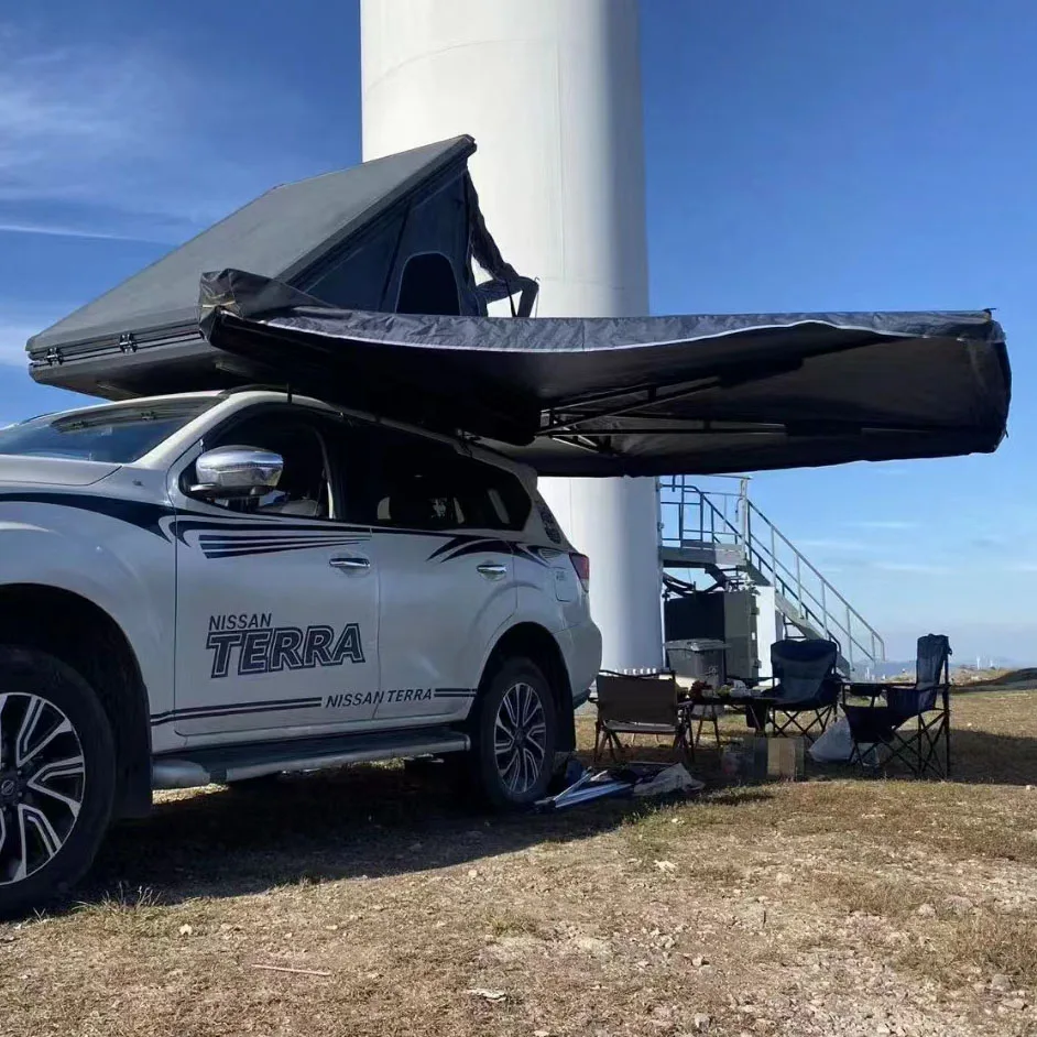 Factory Outdoor Car Camping Tents Foldable Car Side Canopy 4x4 Side Awning 270 Awning