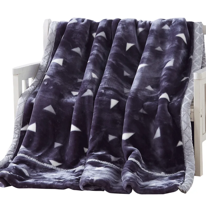 High Quality Luxury Thicken Flannel Fleece Blanket King Size Winter 2ply Raschel Blanket for Bedding