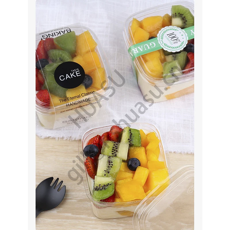 High quality transparent cake food blister tray packaging box dessert plastic small box dessert cake plastic containers