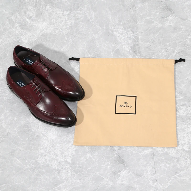 Factory Custom Logo Hot Sell Drawstring luxury Dust Eco Friendly Women Large Cotton Bag For Shoes Pouch