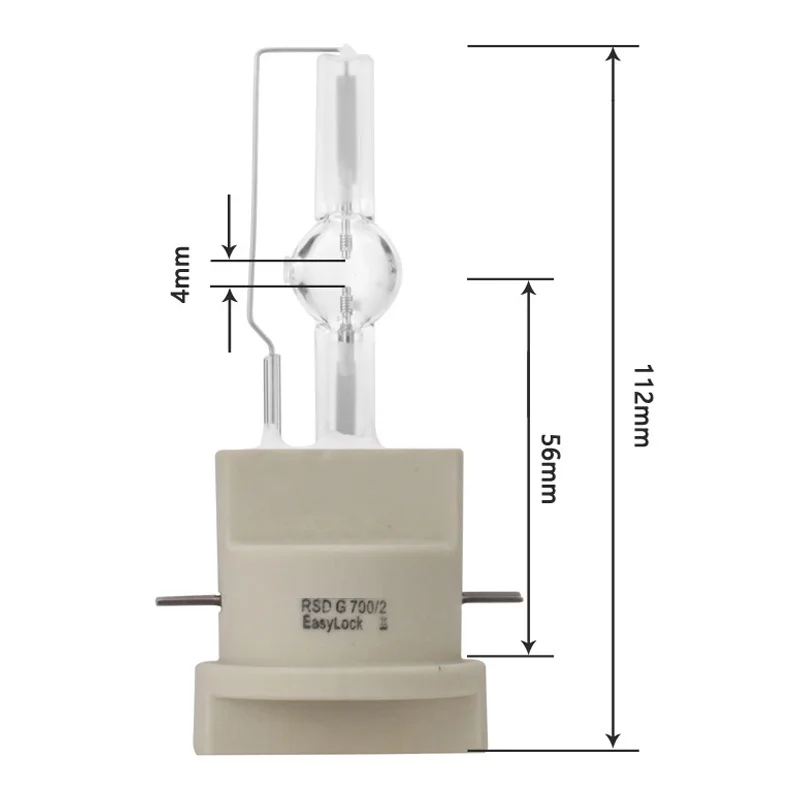 Металлическая галогенная диспрозийная лампа HoneyFly MSR RSD700W Easylock сменная односторонняя в капсулах для HTI