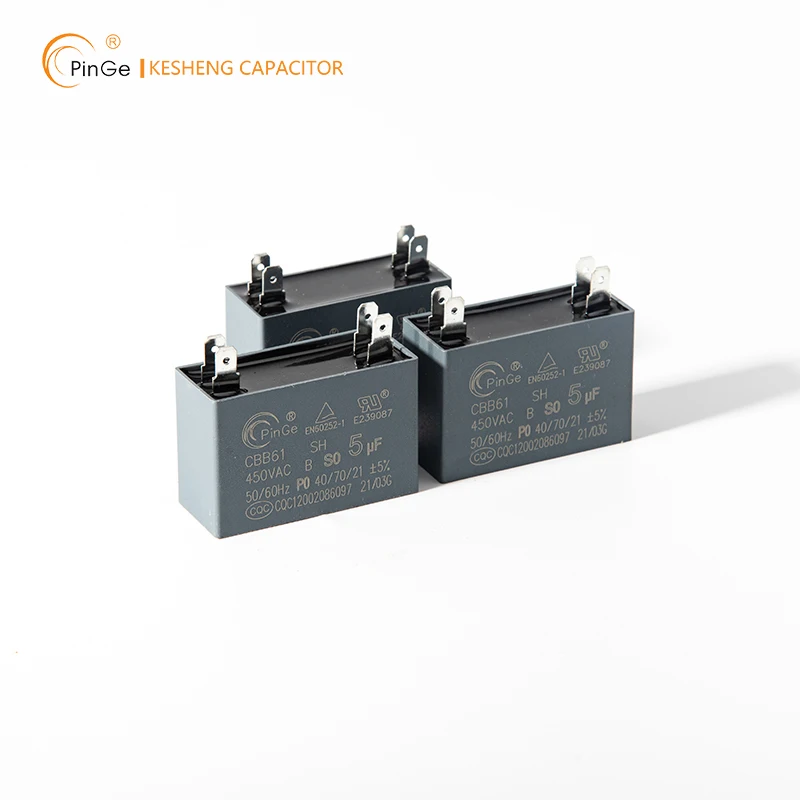 KS Pinge Cbb61 4UF 450V Capacitor Cbb61 450VAC Capacitor 5% 50/60Hz Ceiling Fan 1.2/1.5/1.8/2/2.2/2.5/3/4/5-20UF