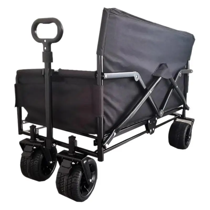 Wholesale Cheap Stainless Steel Folding Wagon Cart New Design Outdoor Camping All-Terrain Beach Wagon Multiple OEM Tools