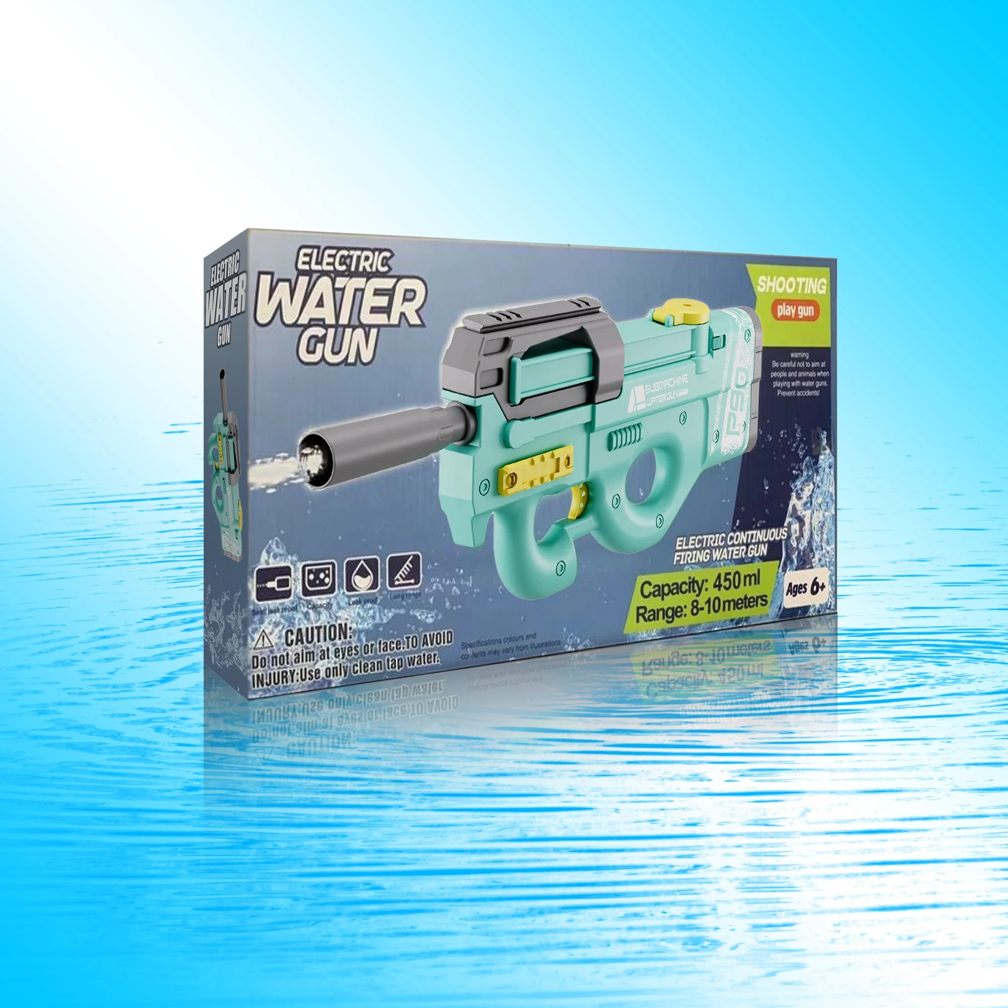 P90 submachine gun large capacity electric water gun high pressure continuous shooting children beach water game toys for Kids