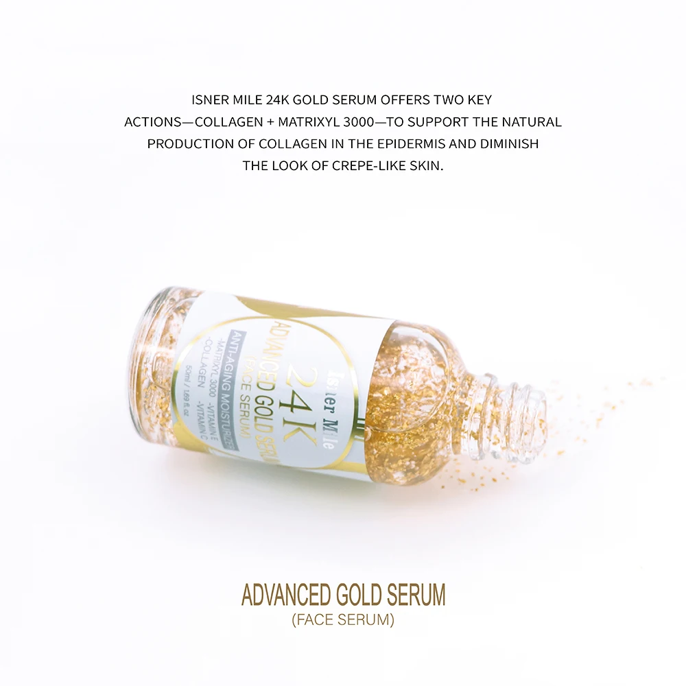 Collagen 24K gold Facial Serum with Matrixyl 3000 and Vitamin C for Anti Aging