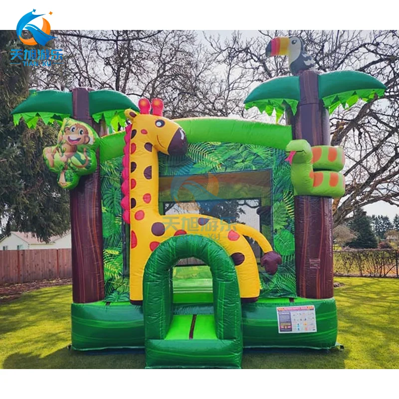 Custom outdoor commercial inflatable slide bouncy castle for sale High Quality Bounce House Party Slide Carton