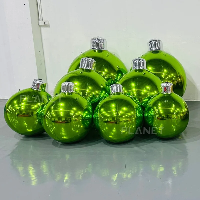 High Quality Giant PVC Inflatable Christmas Mirror Balls Large Inflatable Oversized Christmas Sphere Ornament Ball
