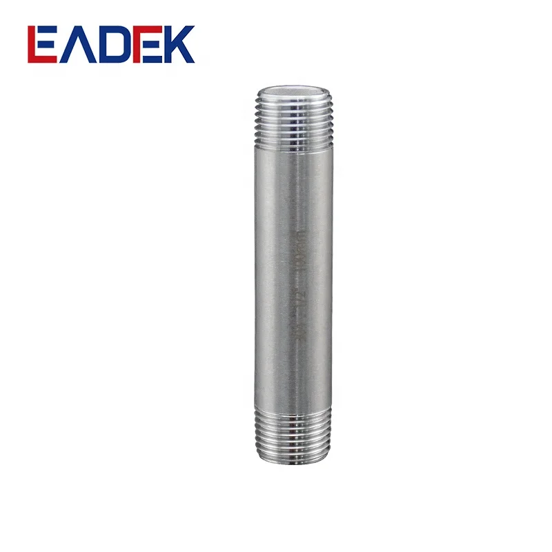 Round Connector Male Polished Male Water Connector Fittings Metric Long Double Pipe Barrel Nipple GB Stainless Steel Male Union