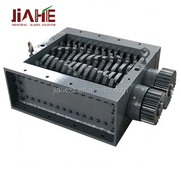 Cardboard/ Rubber /Pet Bottles /Wood /Food /Two Shafts Shredder Machine Chamber Box Blades