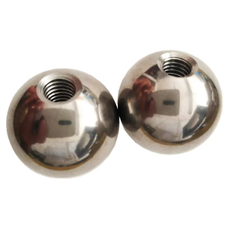 20mm Solid AISI304 Stainless Steel Hole Ball With Thread M8
