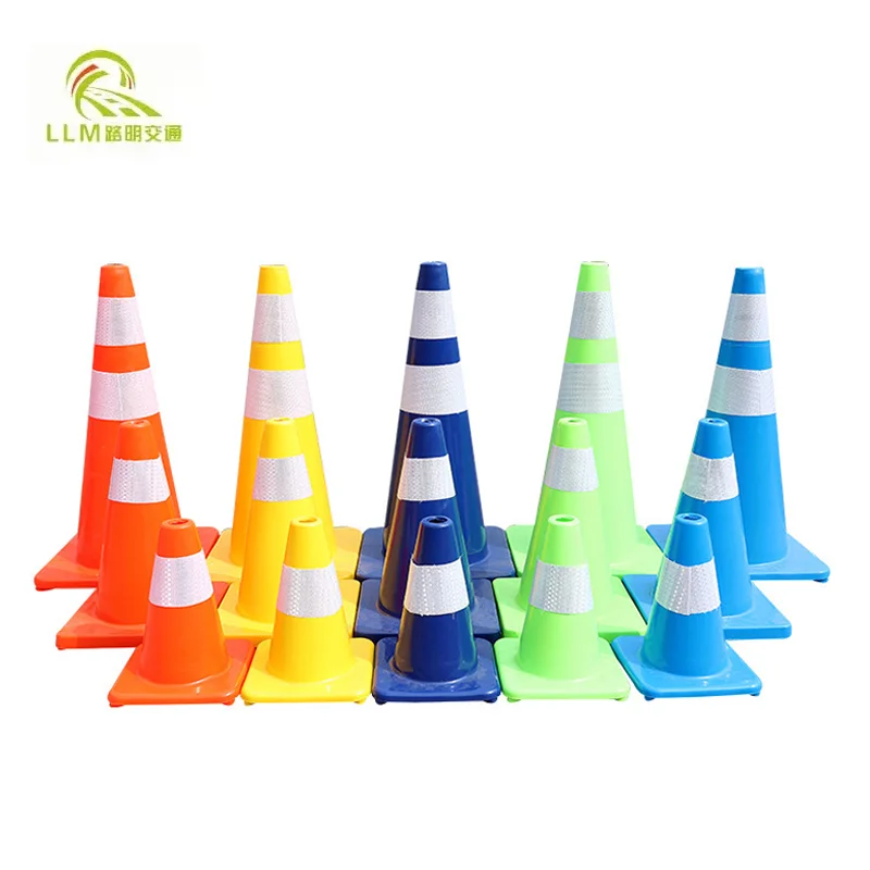 Hot Sale Traffic Cone 900mm Blue Traffic Cones PVC Traffic Cone With Rubber Base