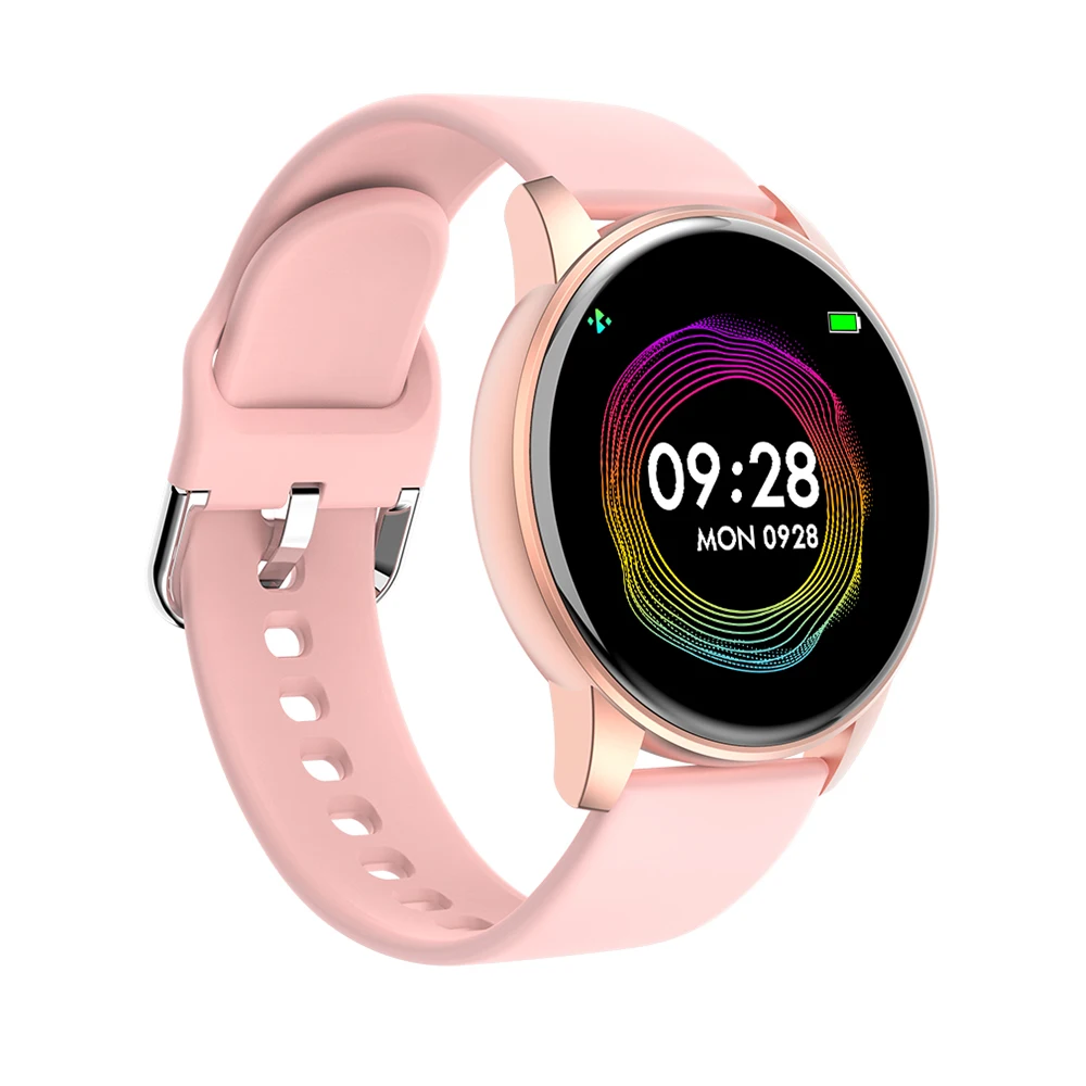 
Health Function Real Time Heart Rate Blood Pressure Sport Smartwatch Round Touch Color Screen Smart Watch For iPhone Android 