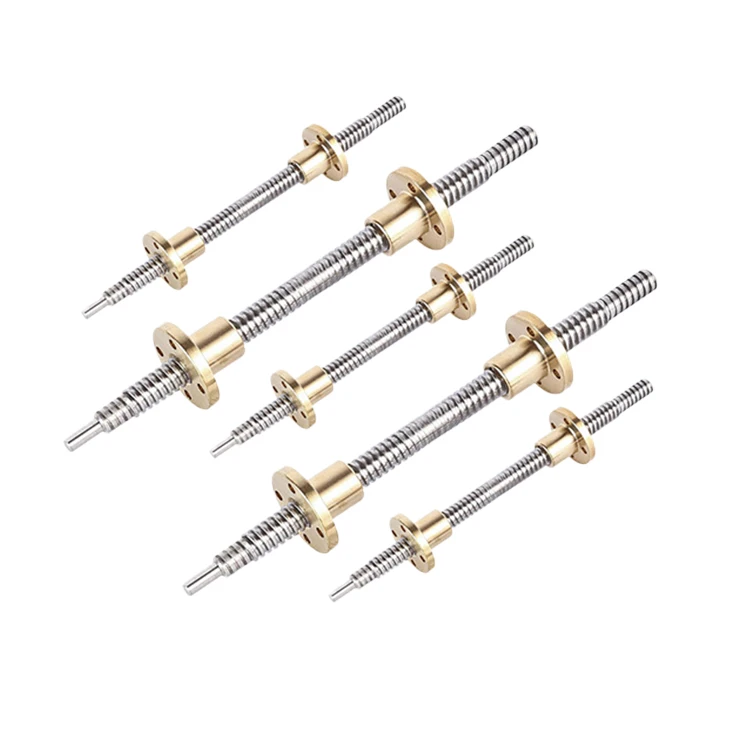 8mm diameter left and right thread ball lead screw Tr8*8 trapezoidal lead screw 4 starts 400mm long with brass nuts