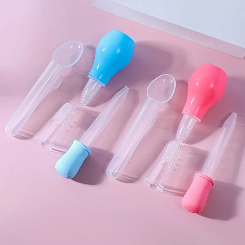 Safety PP Manual Nose Suction Cleaner and Medicine Feeder Spoon Kit for 0-12 Months