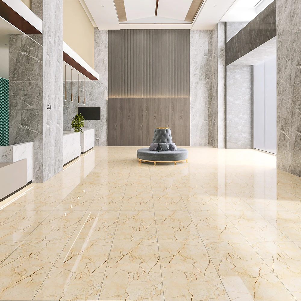 Cheap Wholesale 60x120 Porcelain Polished Glazed Porcelain Marble Modern Ceramic Wall Floor Tiles Full Body Matching Stair Tile