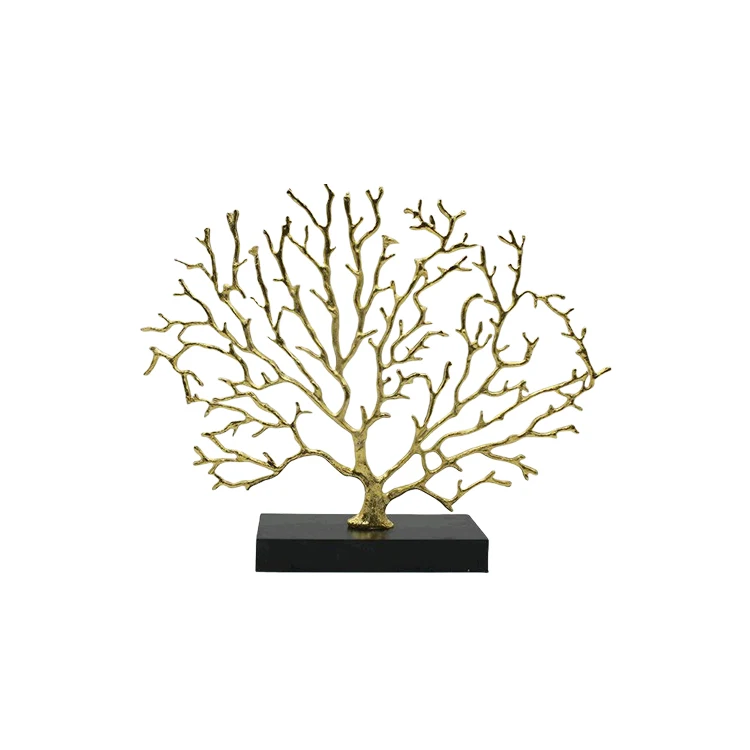 Resin Crafts For Home Decoration Lead Tin Golden Branches Bedroom Decoration For Men
