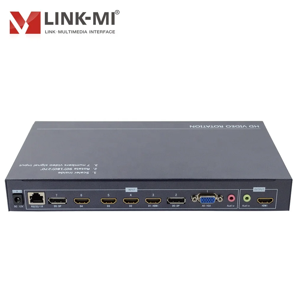 Mobile Phone SyncScreen Rotator VGA+DP+HDMI+Smart Phone Signal input 1920x1200@60Hz 90/180/270 degree Rotation IR remote control