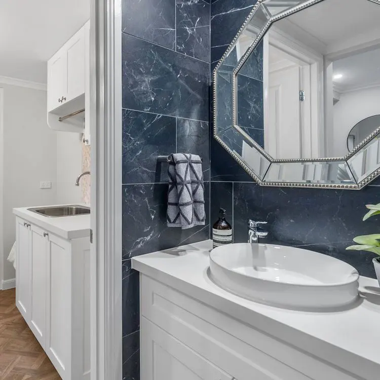 Kitchen cabinet manufacturer in Guangdong made Australia hampton style modular  kitchen cabinet design 2Pac matt white finish