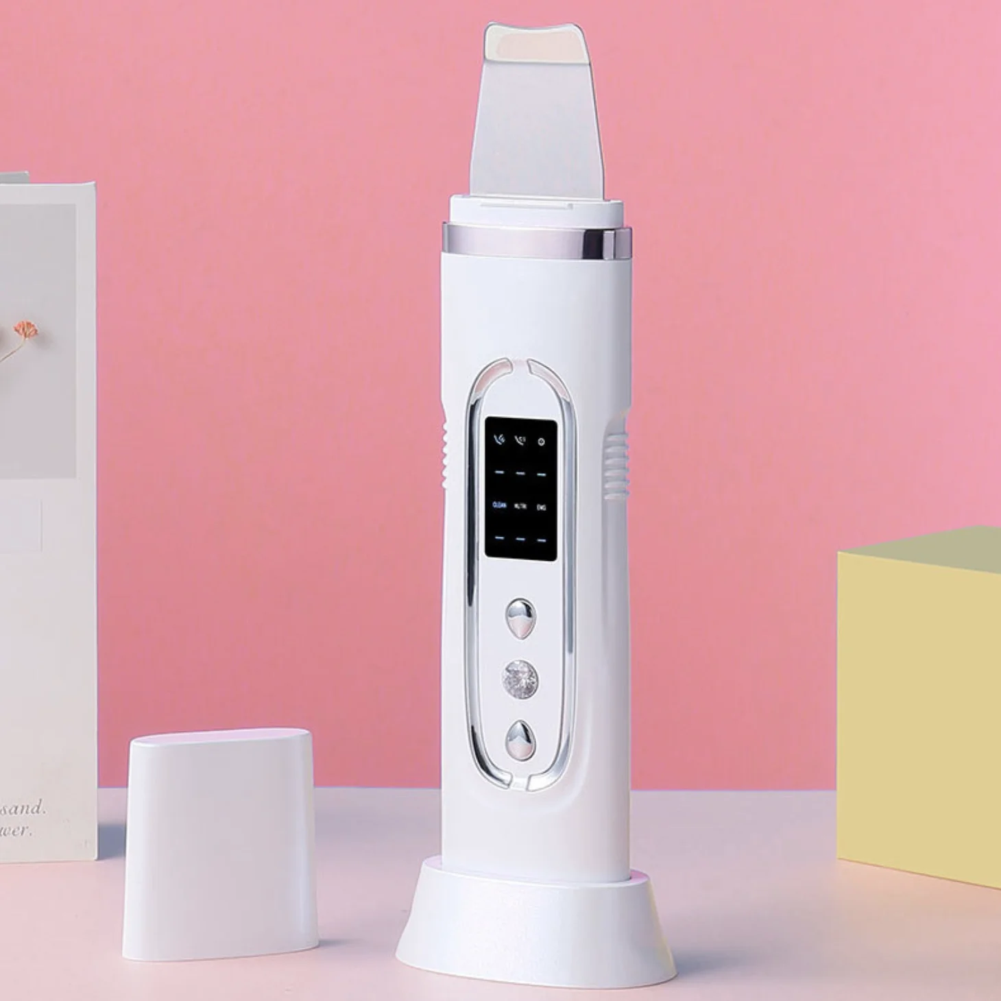 2022 Beauty personal care face exfoliator ultrasonic skin scrubber sonic peeling facial skin scrubber