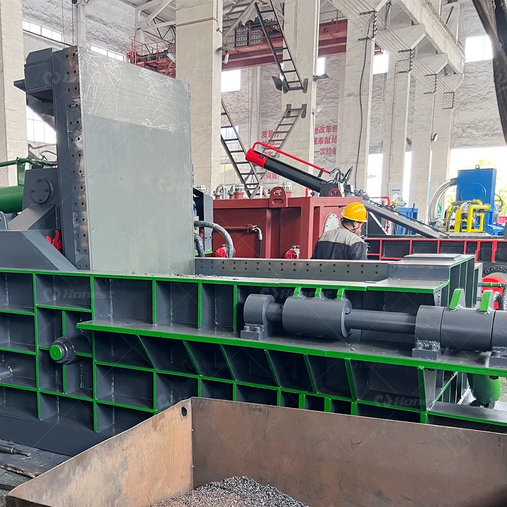 Hydraulic Scrap Metal Baler Waste Aluminum Can Iron Metal Chips Pressing Baling Machine For Sale In Good Price