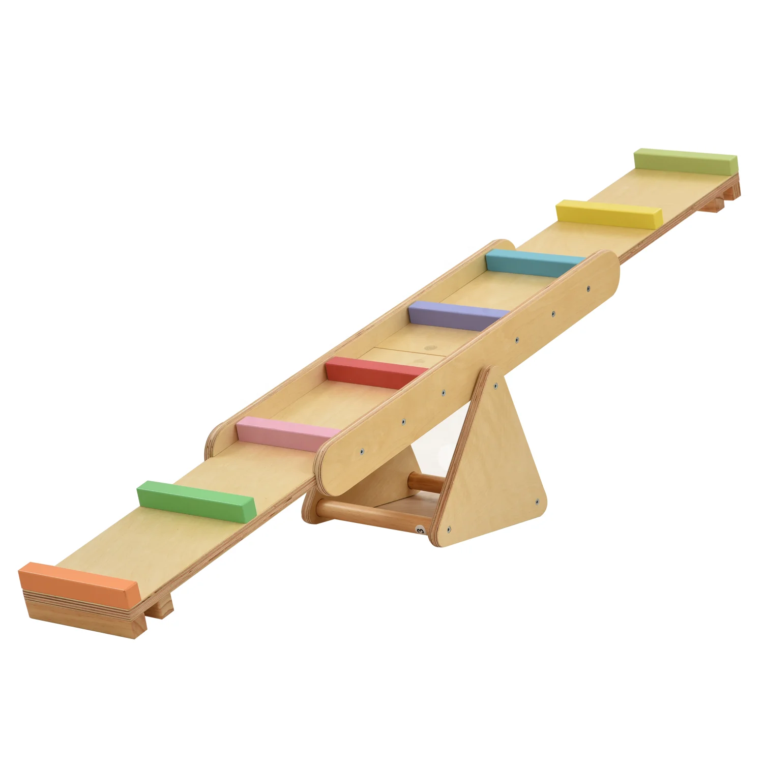 Indoor playground set montessori baby fitness toy rocker board toddler wooden balance seesaw