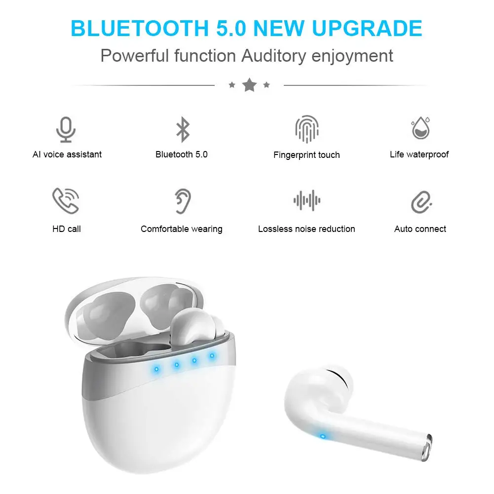 
2020 Amazon Trend bluetooth earphone bluetooth waterproof True Wireless In-ear Headset pods tws earbuds Fone De Ouvido Bluetooth 