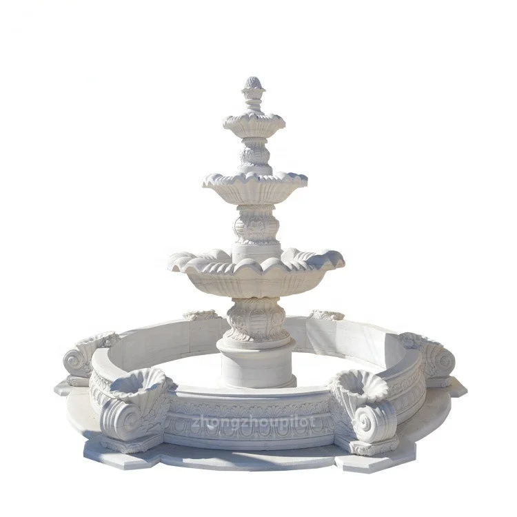 Garden Stone Decor Large Outdoor Marble Water Fountain Sculpture for Sale