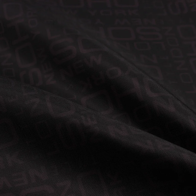 150D polyester  Black letters and city name print oxford fabric for lining