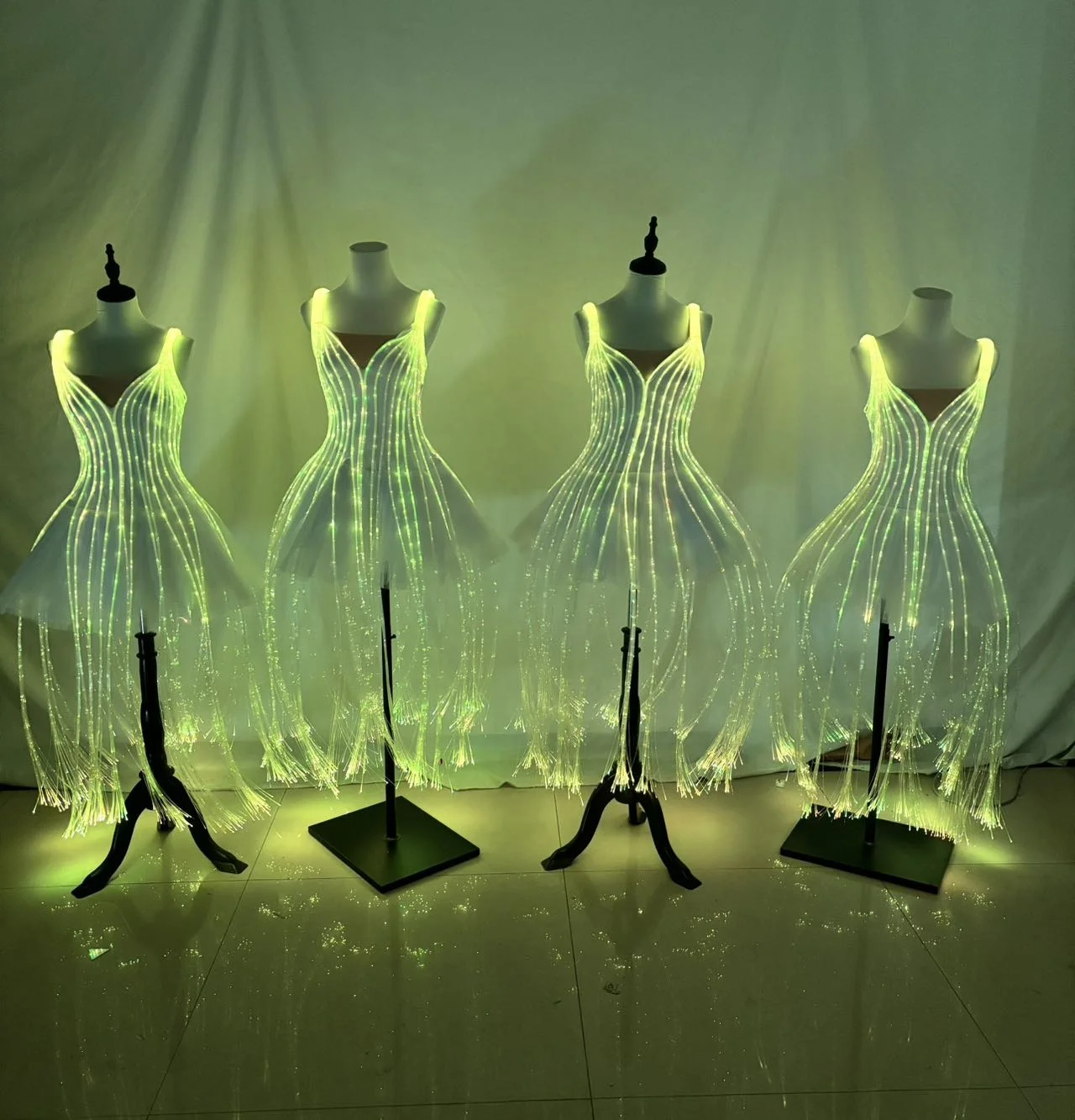 LED Tron Ballet Dress Performance Suit Adults Children Featuring Luminous Princess Pattern Chiffon Party Cosplay Jazz Stage