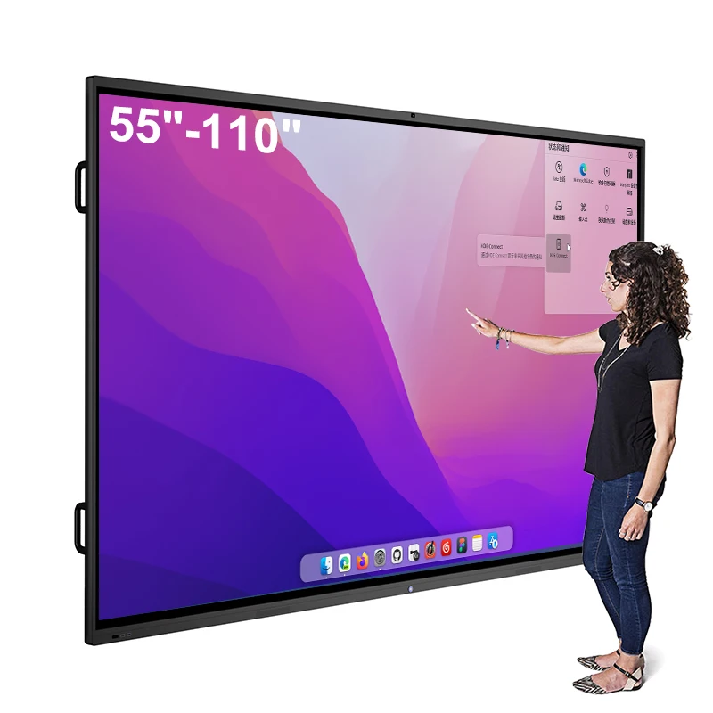65/75/86/100/110 Inch Education Equipment Teaching All-in-one Smart Whiteboard Electronic Teaching Board