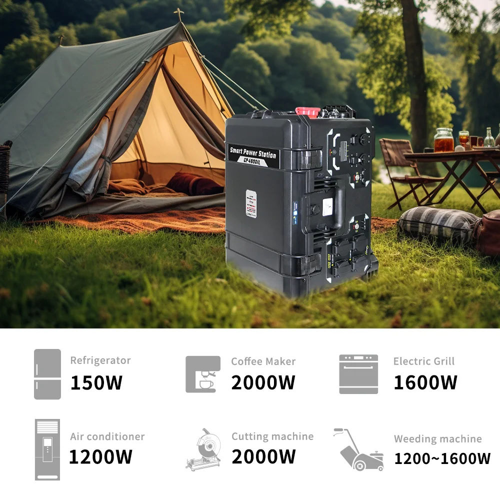 Durable LiFePO4 Battery Portable Power Station  4000W for Reliable Energy Supply