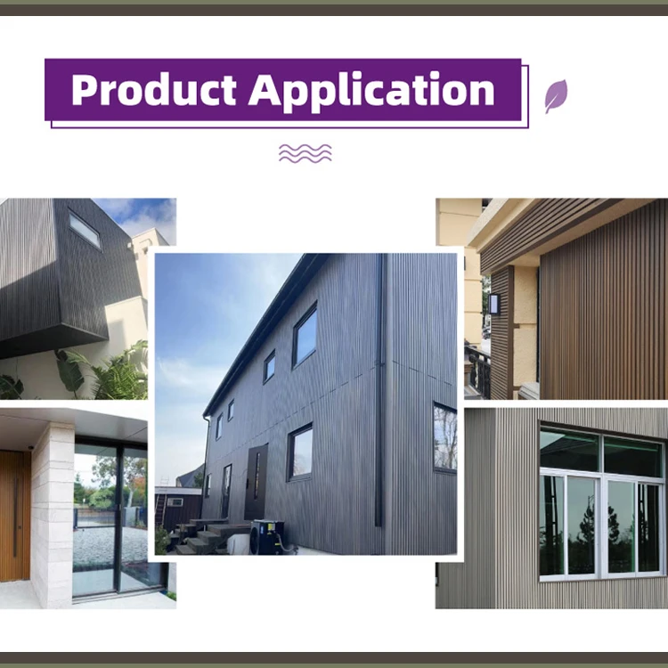 Outdoor Formaldehyde Free No Glue Natural Wooden House Garden Wood Plastic Composite Panel Siding Wpc Wall Cladding