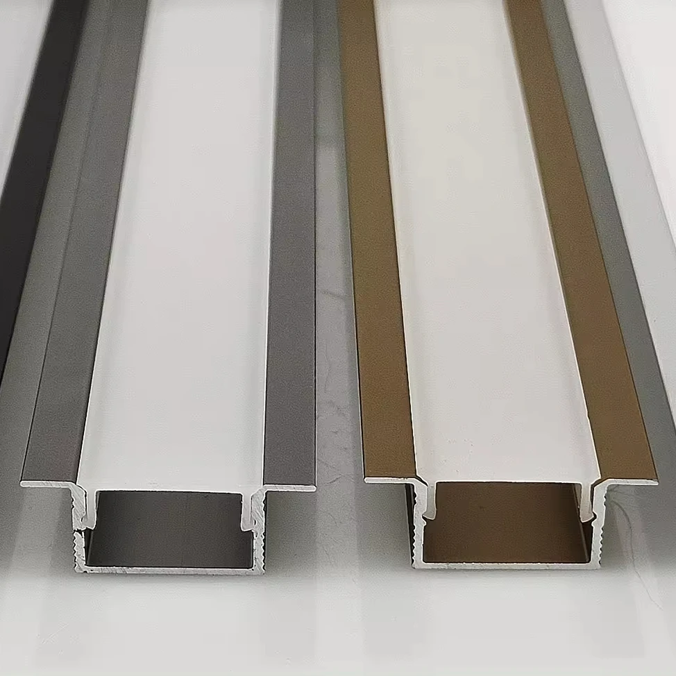 Aluminum LED with light 17*10mm aluminum profile Commercial lighting cabinets embedded aluminum LED profile