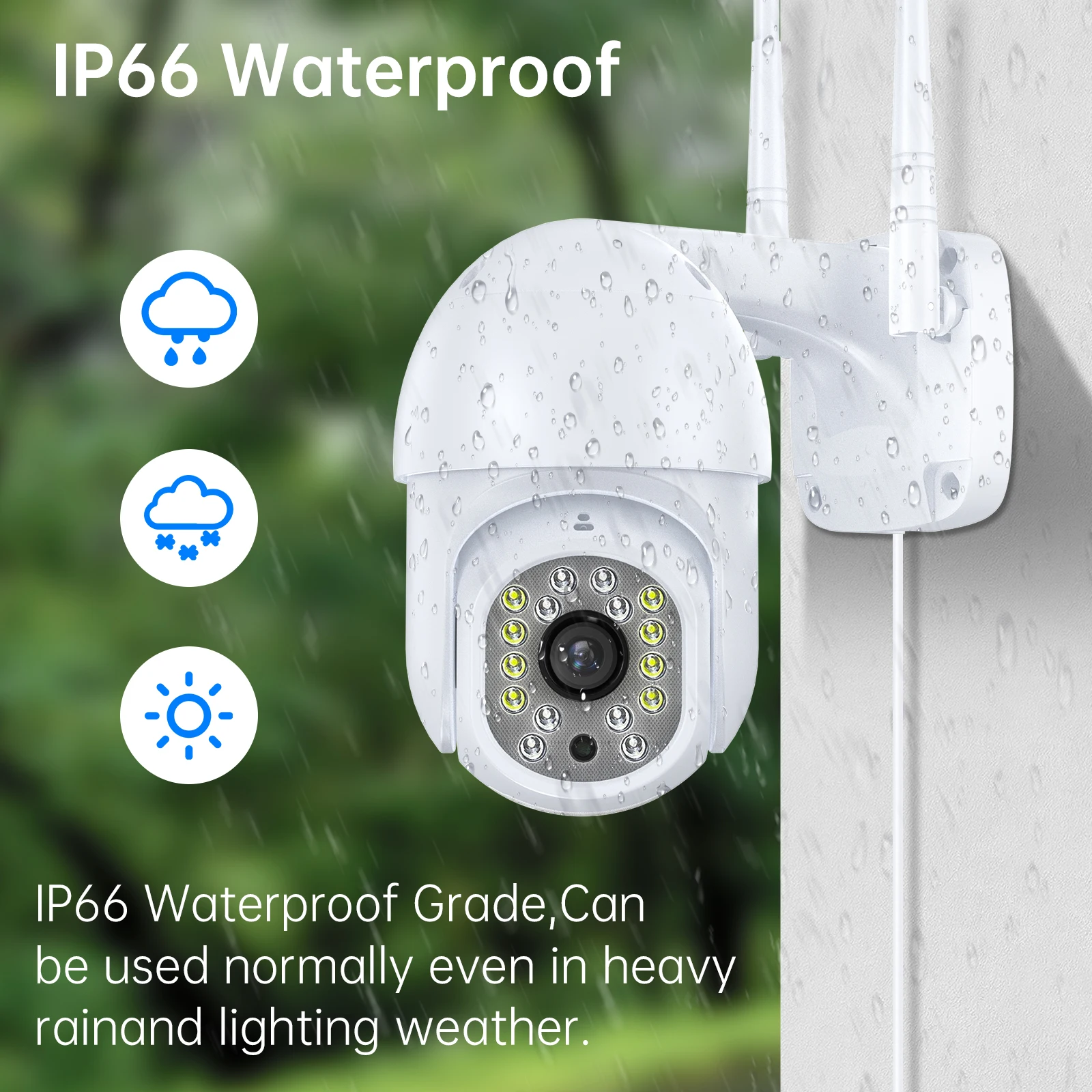 Уличная беспроводная камера видеонаблюдения EDUP IP66 Wi-Fi 1080p