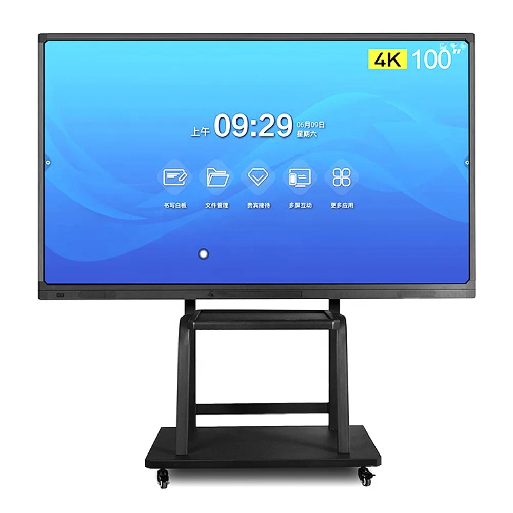 
Quality 65' 75' 85' 100' School Conference Optical Touch Panel LED Interactive Flat Panel Smart TV 