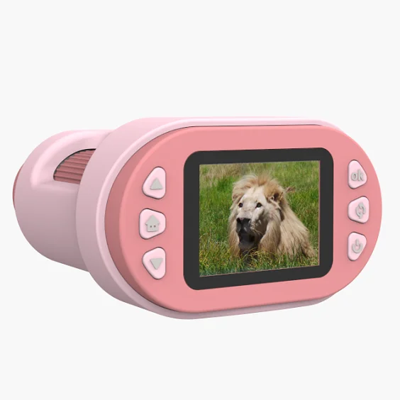 Professional Kids Microscope& Telescope for Children Learning Binocular Microscope Full HD 2.0 IPS Screen Microscope Toys