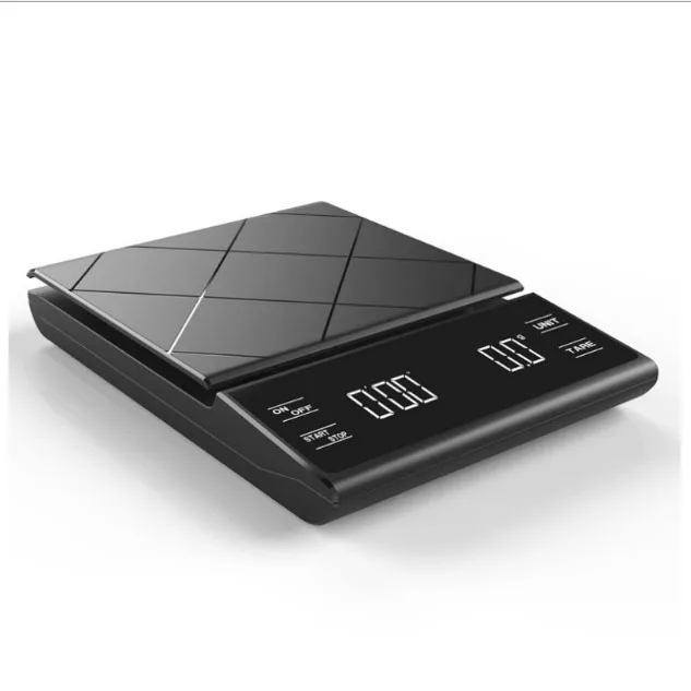 digital coffee electronic timer scales 3kg accurate kitchen scale timing function mini led screen