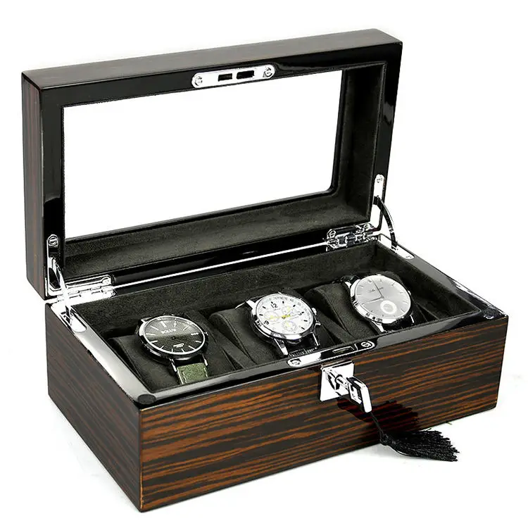 Luxury Custom Logo Watch Storage Box Wooden Watch Storage Watch Case