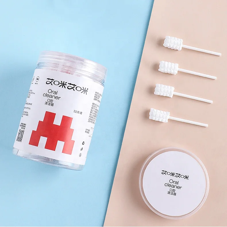 
Paper handles disposable gauze oral cleaning brush newborn baby gauze oral tooth cleaner 