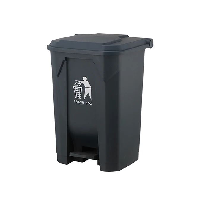 Пластиковые 50 л отходы наружный полипропилен HDPE экологически чистый мусорный контейнер колесная педаль для хранения мусора