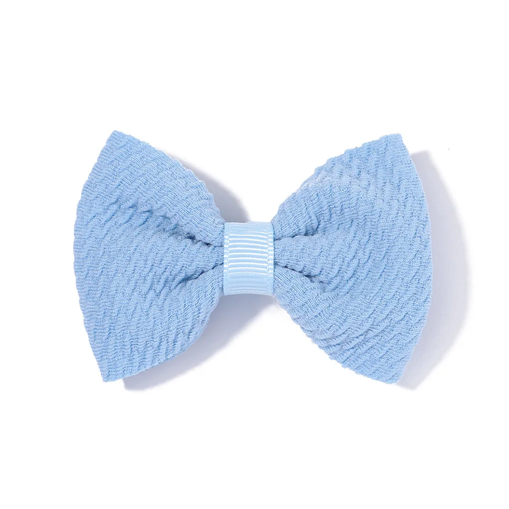 Wholesale Pop Corn 3 inches Hair Bow 40 Candy Color Baby Girls Solid Bow Hairpins Children Waffle Hair Bow Clip Hair Accessories