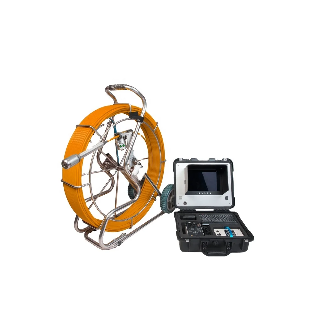 Vicam 40mm self leveling Pipe Borescope 10 inch AHD LCD 60m to 150m industrial Sewer Drain Pipe Inspection Camera