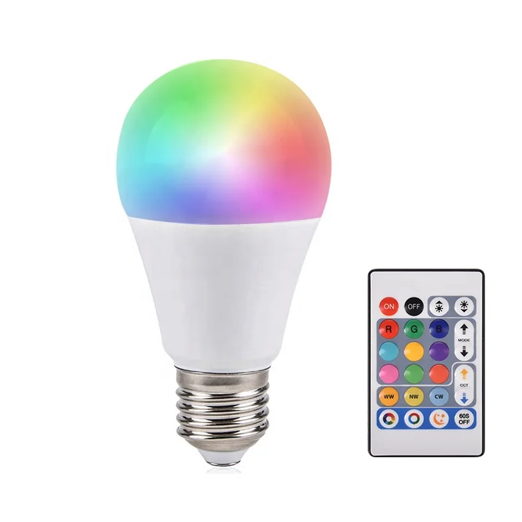 7W RGB Colorful Ball Bubble  RGB remote control bulb Led Smart Bulb Google Home Controlled Tuya APP Smart Led Light Bulb