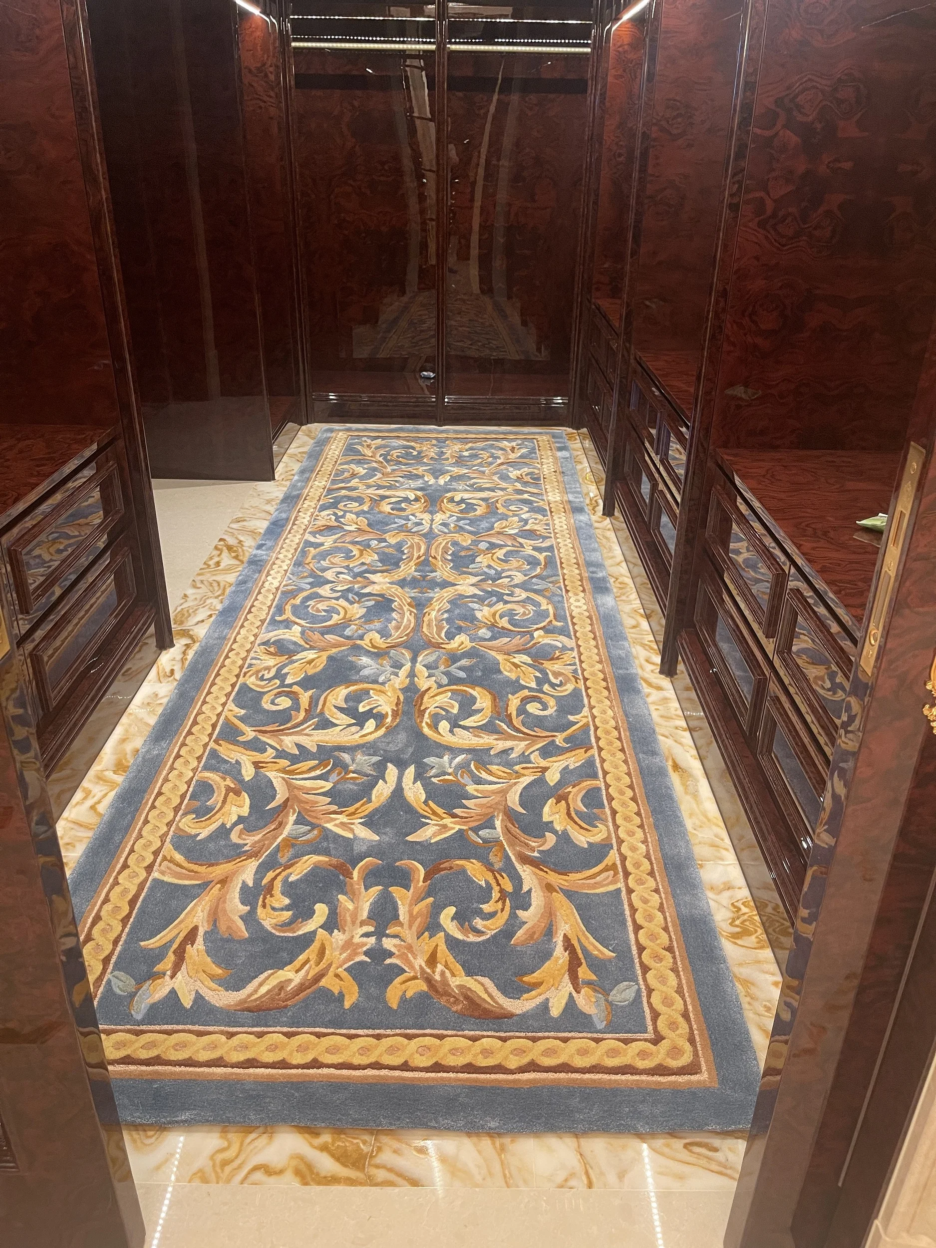 Rug factory Price Handmade New Zealand Wool Silk 3D Embossed High Low Cut Hand tufted wool carpet