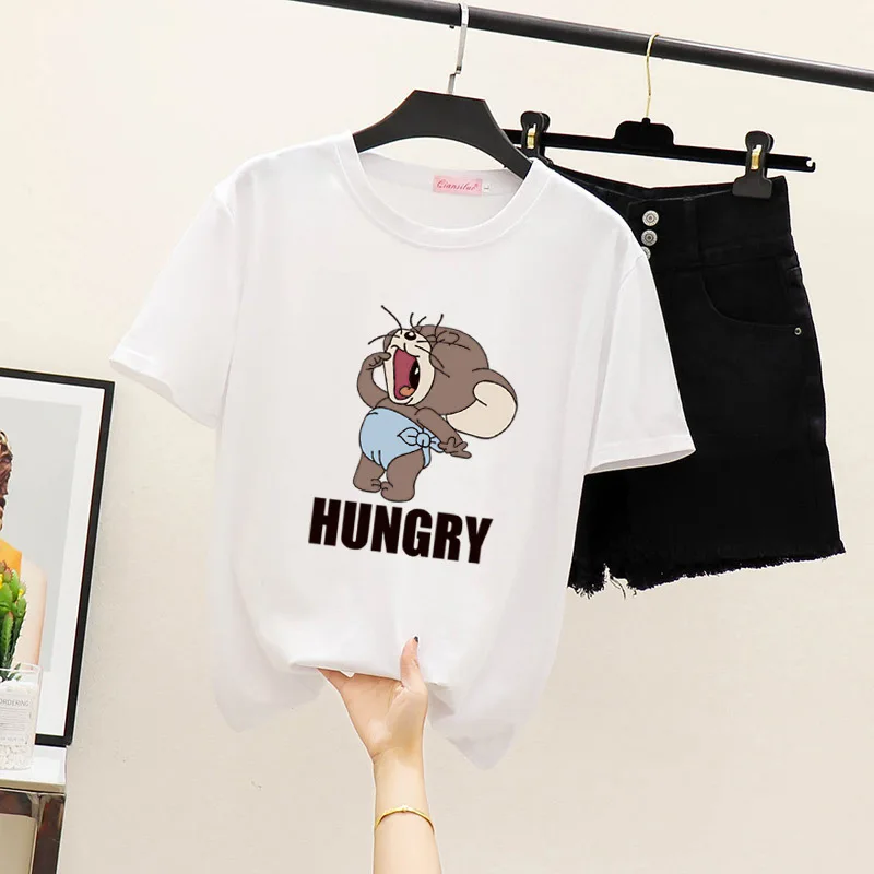 
2021 new Korean cartoon mouse short-sleeved female summer all-match t-shirt 
