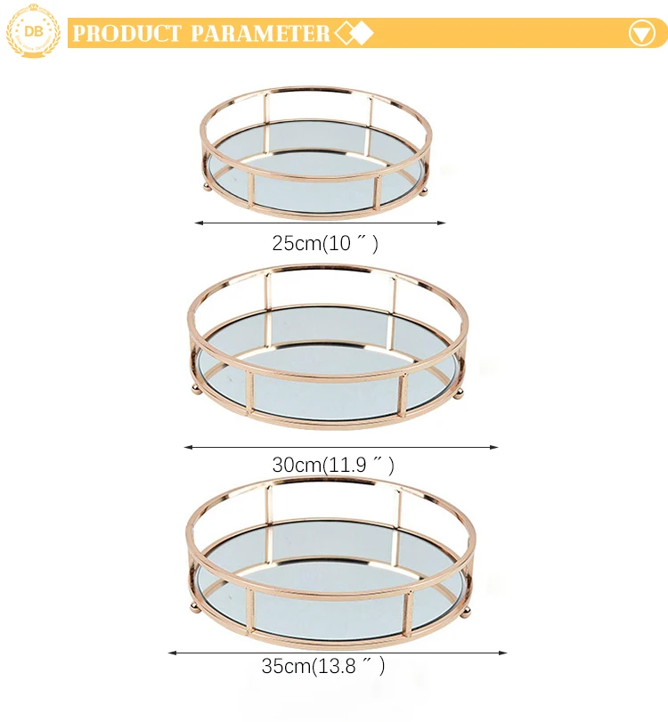 Home Decoration Storage Trays Silver Restaurant Tea Coffee Fancy Serving Dishes for Eid Mubarak